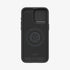 ACS06599 - iPhone 15 Pro Max Case Optik Armor (MagFit) in black showing the back with lens slot open